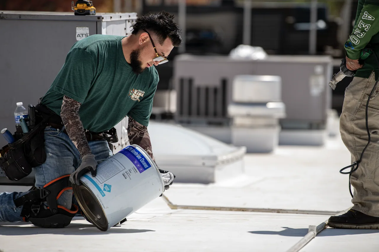 Commercial Roof Membrane Puncture Repair in Torrance